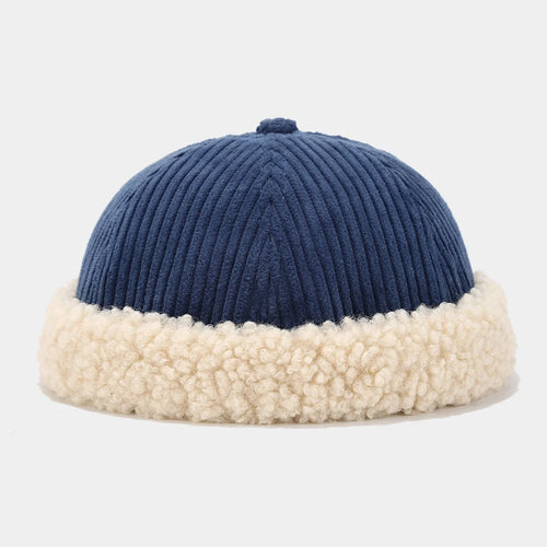 Beanie Hat Without Visor Docker Brimless Hats Dome Corduroy For Men - Jeetskee