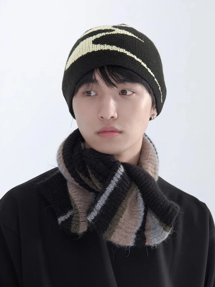 Men Beanies Knit Y2k Hip Hop Graphic Caps Streetwear Winter Gothic - Jeetskee