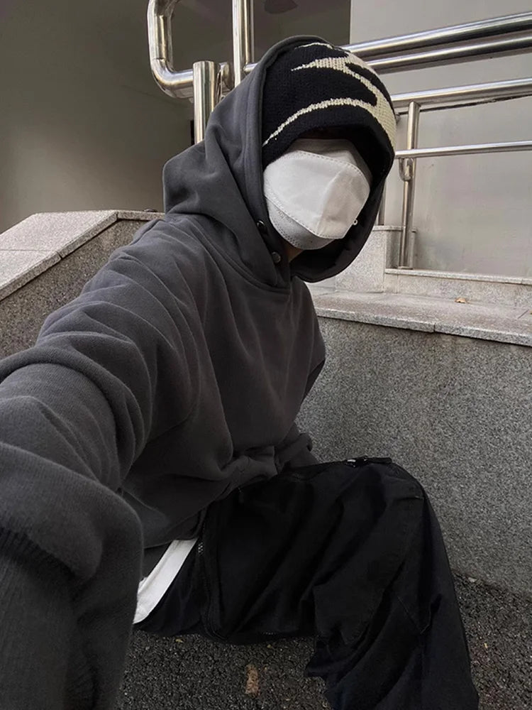 Men Beanies Knit Y2k Hip Hop Graphic Caps Streetwear Winter Gothic - Jeetskee