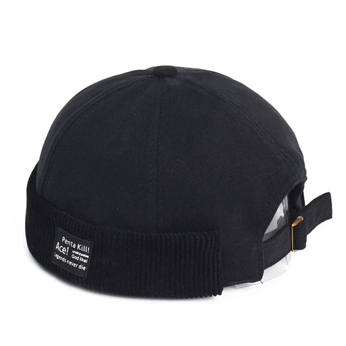 Amber Beanie Hat Without Visor Docker Brimless Hats Dome Corduroy For - Jeetskee