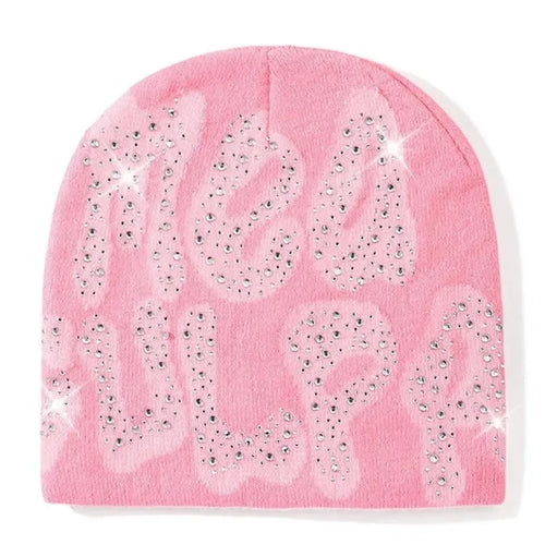 2023 NEW Y2K MEA Culpa Beanies Hat with Rhinestone for Women Men - Jeetskee