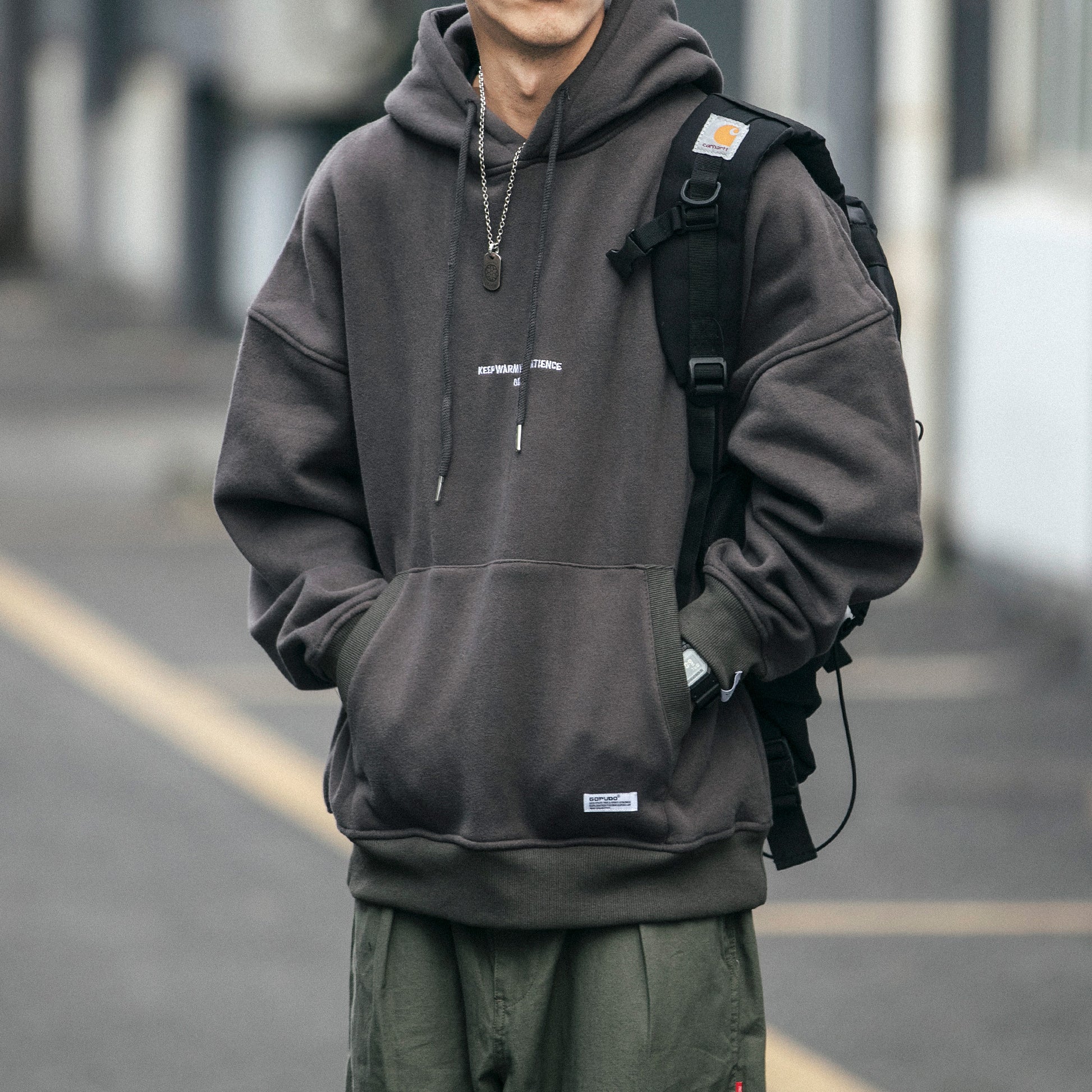 2021 High Quality Thin Fleece Hoodie Japanese Streetwear Hip Hop - Jeetskee