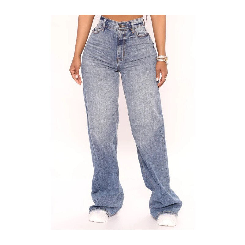 2022 New Y2k High Waist Baggy Jeans For Women Fashion Loose Denim Wide - Jeetskee