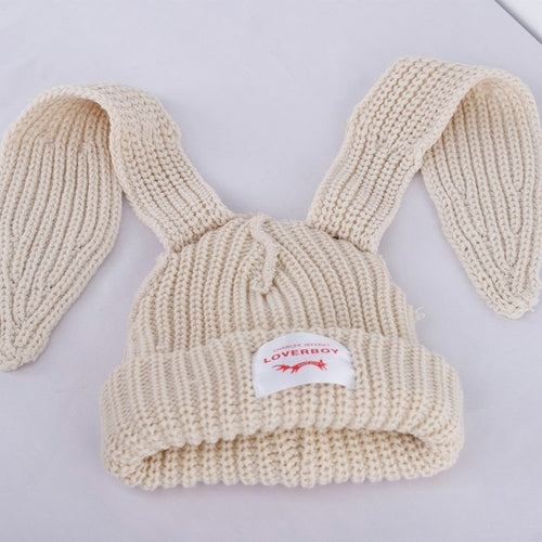 2022 Winter Skullies Cute Women Long ears  fox Hat Crochet Knitted Hat - Jeetskee