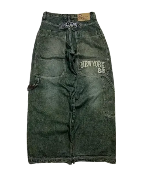 Streetwear PROTECT Jeans Y2K mens Pants Harajuku Hip Hop Letter - Jeetskee