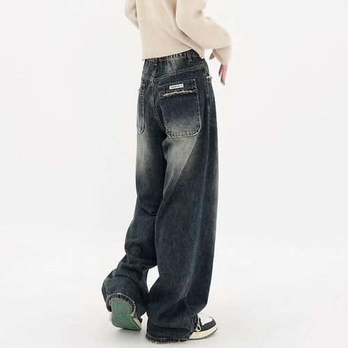 Harajuku Streetwear Retro Fashion 2023 Spring Women High Waist Jeans - Jeetskee