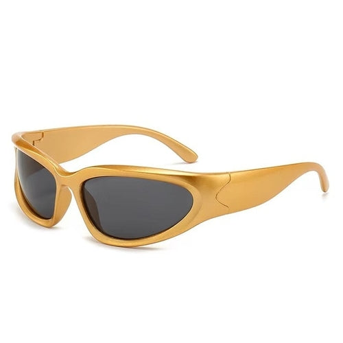 New Y2K Sports Punk Sunglasses Women Designer Square Goggle Men Luxury - Jeetskee