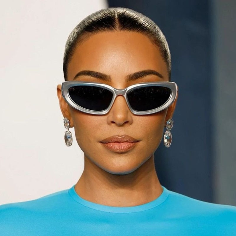 New Y2K Sports Punk Sunglasses Women Designer Square Goggle Men Luxury - Jeetskee