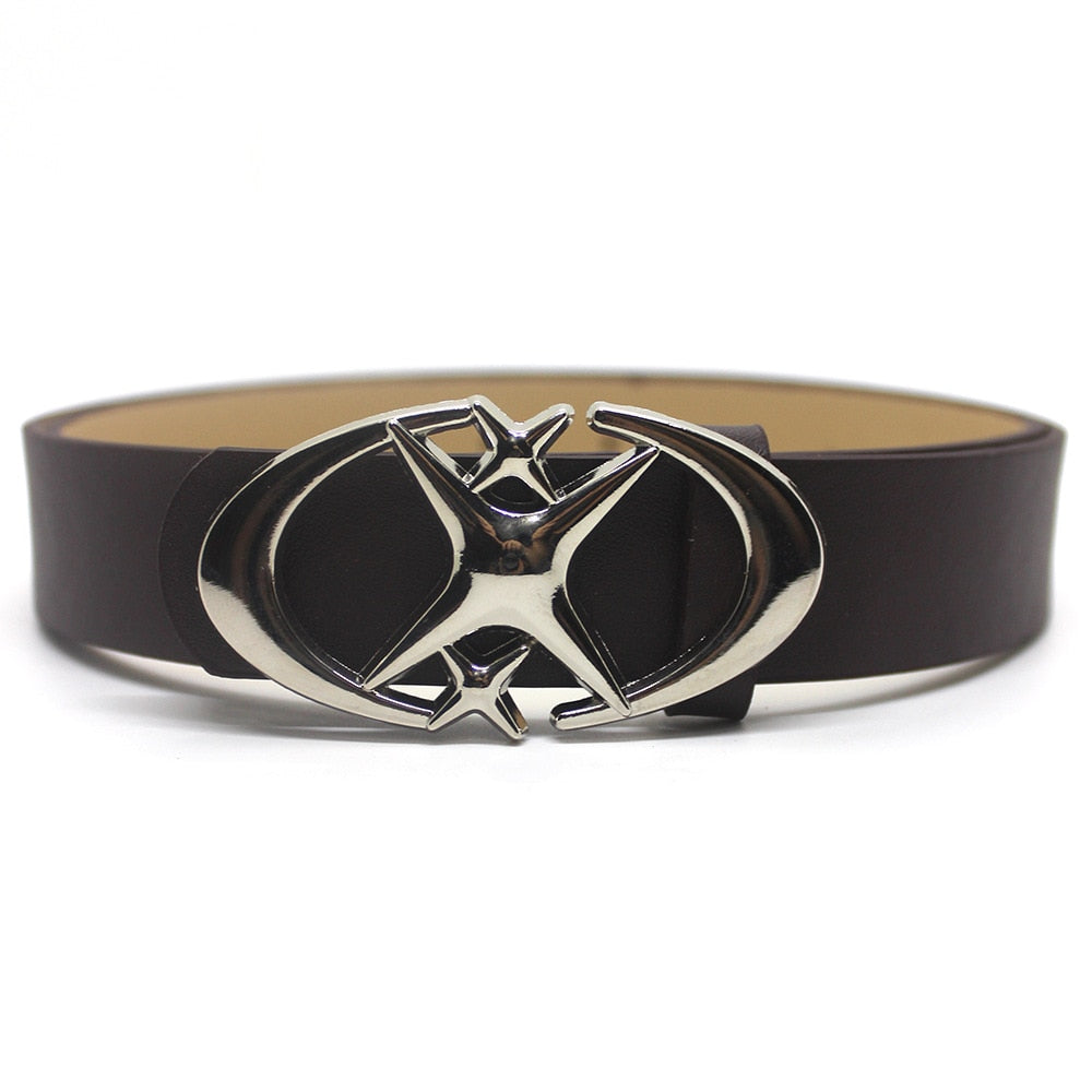 Punk Moon Star Buckle Belt Design Cross Metal Vintage Gothic Men Women - Jeetskee