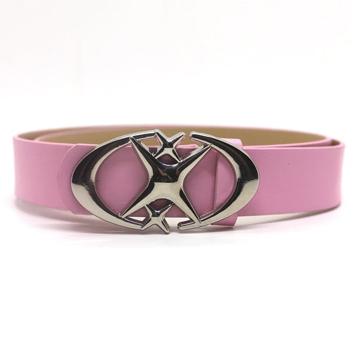 Punk Moon Star Buckle Belt Design Cross Metal Vintage Gothic Men Women - Jeetskee