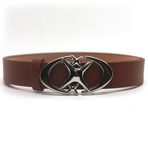 Punk Moon Star Buckle Belt Design Cross Metal Vintage Gothic Men Women - Jeetskee