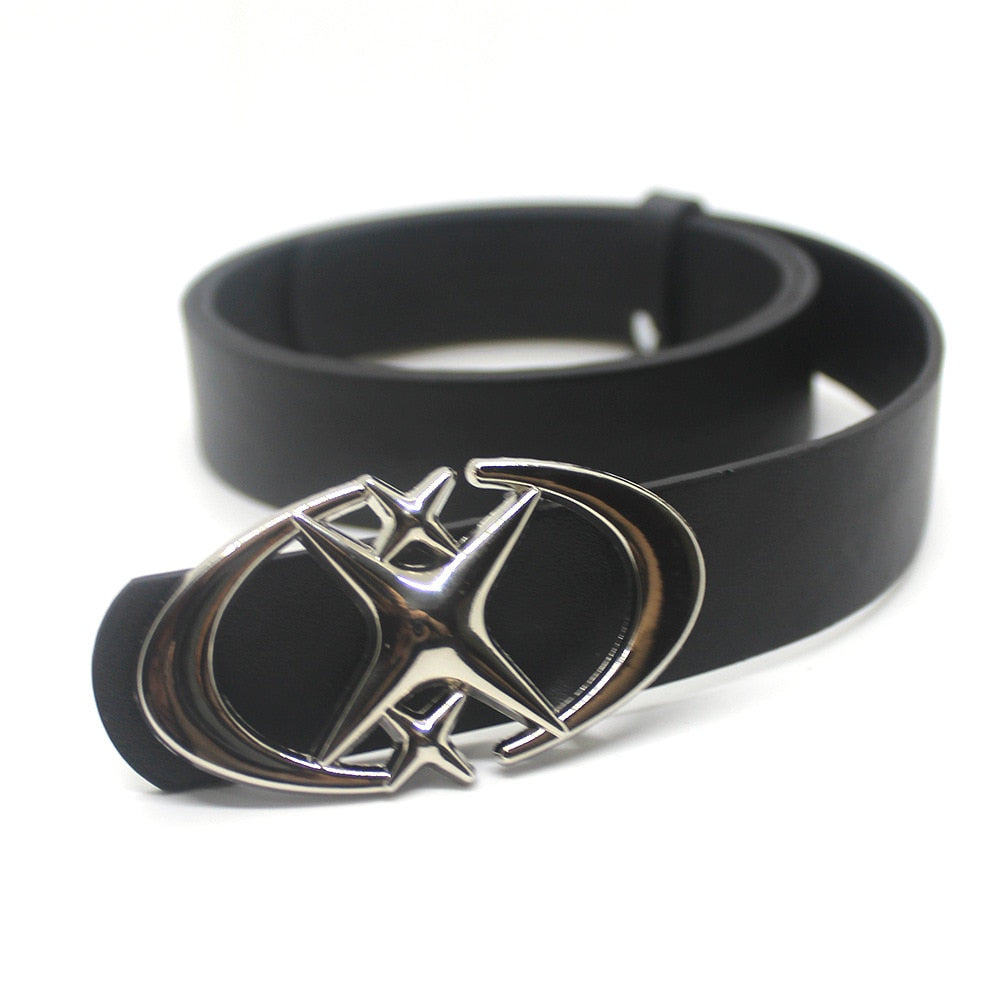Punk Moon Star Buckle Belt Design Cross Metal Vintage Gothic Men Women - Jeetskee