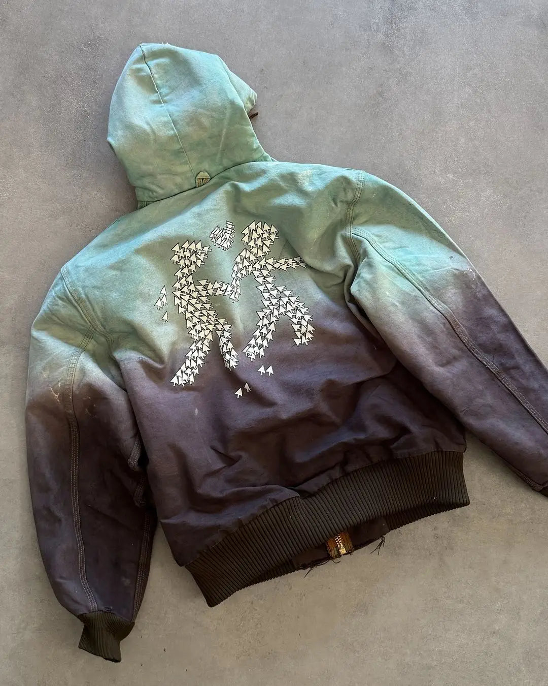 Y2K Harajuku zip Hoodie Fashion Letter Pattern Printed Splicing Design - Jeetskee