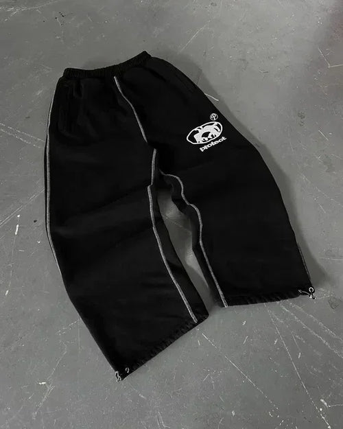 Streetwear Women Y2K Pants Gothic Hip Hop Retro Camo Graphic Baggy - Jeetskee