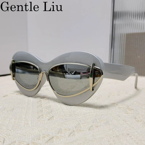 Cat Eye Sunglasses Women 2024 Luxury Brand Designer Vintage Y2k Punk - Jeetskee