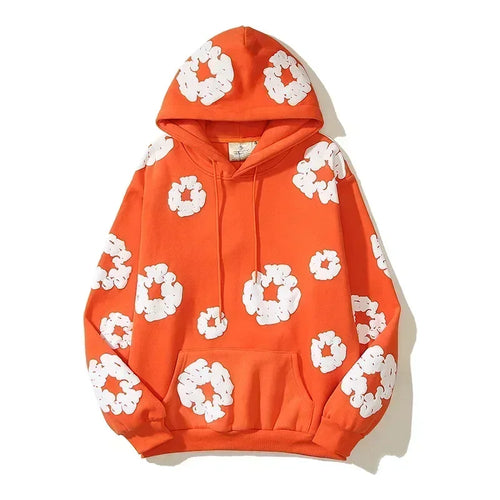 Wreath Hoodies Y2k Men Streetwear 3D Foam Cotton Women Sweatshrts - Jeetskee