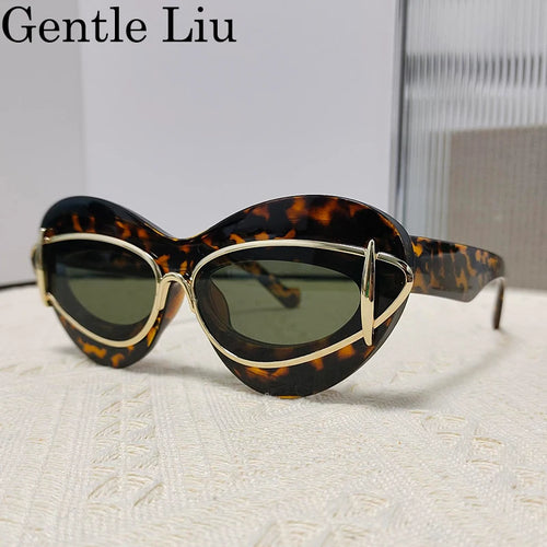 Cat Eye Sunglasses Women 2024 Luxury Brand Designer Vintage Y2k Punk - Jeetskee