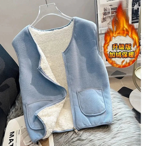 2024 New Vest Men Women New Autumn And Winter Plus Velvet Padded - Jeetskee