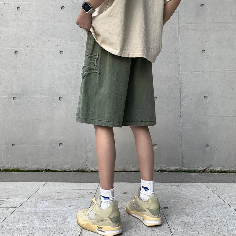 Jeans Shorts Men Clothes Hop Cargo Baggy Short Pants Y2K Women - Jeetskee