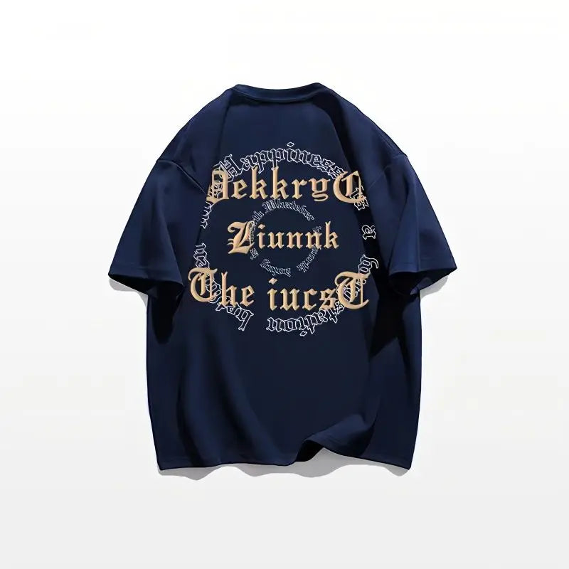 Men's T-shirt Loose Alphabet Tops Oversized Male Tees Shirts Hip Hop - Jeetskee