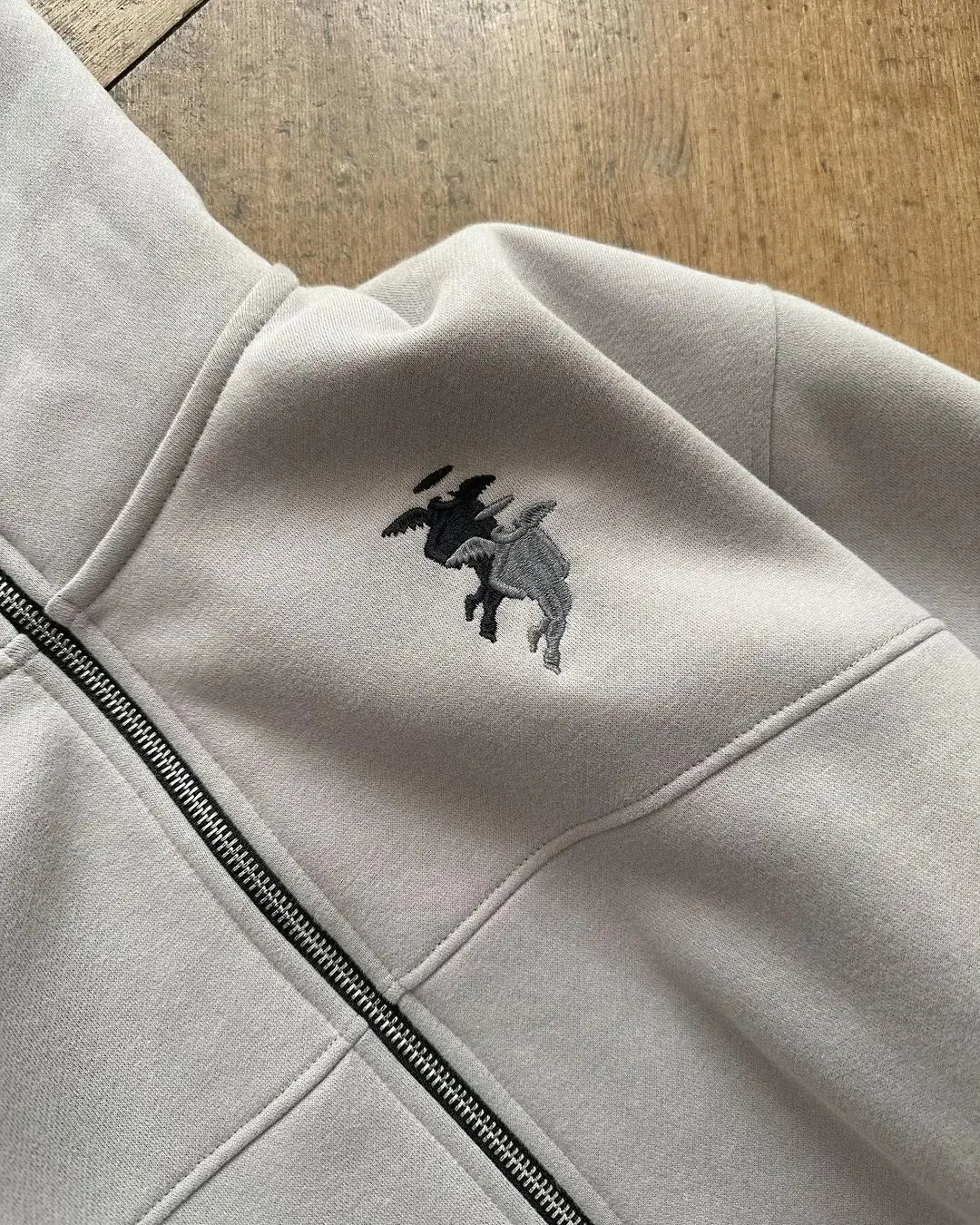 Vintage Embroidery Zip up Warm Hoodies Women Winter Streetwear Casual - Jeetskee
