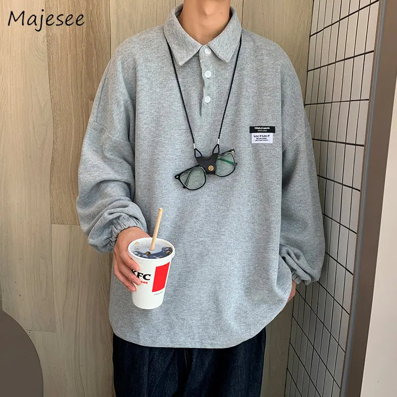 T-shirts Men Baggy Streetwear Japanese Students Autumn Long Sleeve - Jeetskee