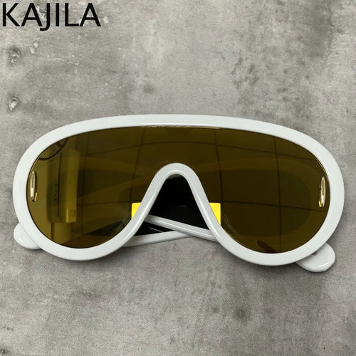 Oversized Y2K Punk One-Piece Sunglasses Women Sports Wave Mask Sun - Jeetskee