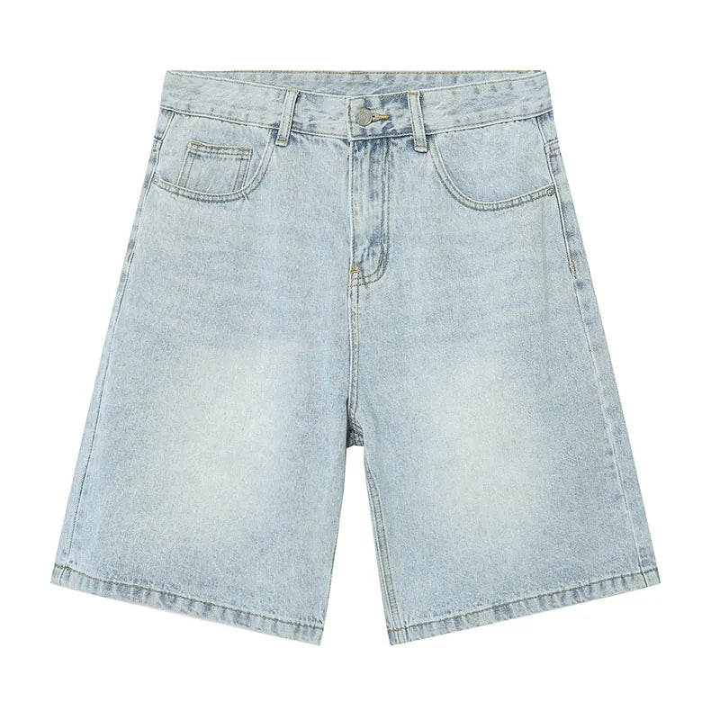 Vintage Hip Hop Cargo Casual Denim Shorts Summer Baggy Streetwear - Jeetskee