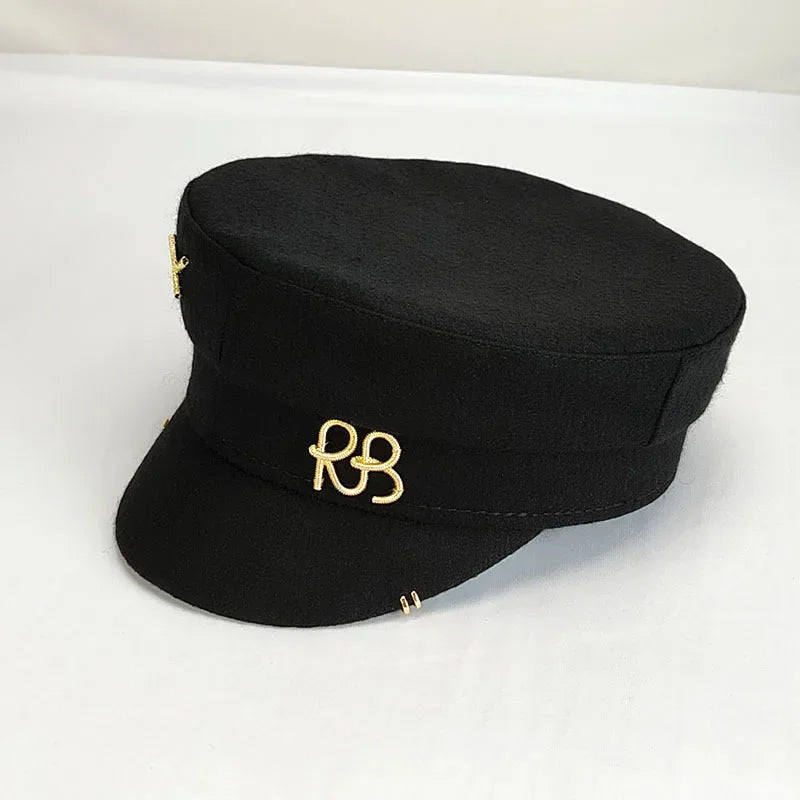 Y2K Brand Designer Newsboy Cap Earrings Hats for Women Sun Hat Letter - Jeetskee