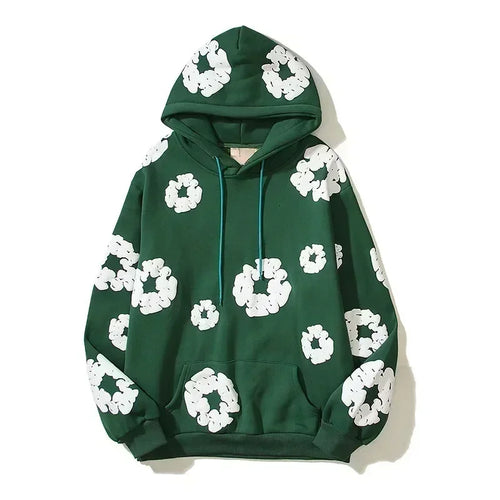 Wreath Hoodies Y2k Men Streetwear 3D Foam Cotton Women Sweatshrts - Jeetskee