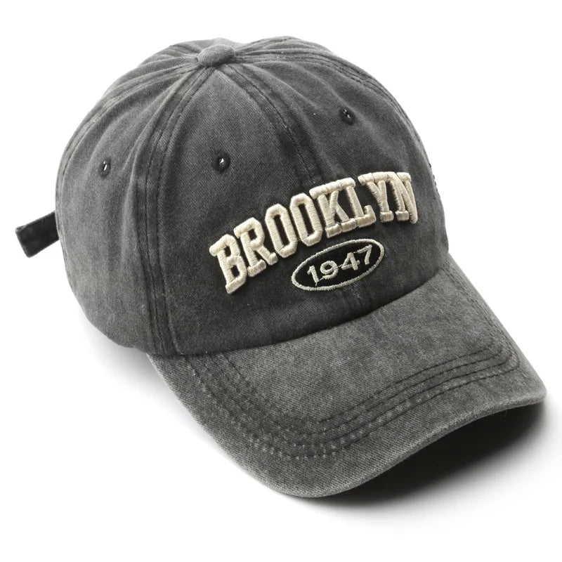 Retro brooklyn Letter Embroidery Baseball Caps Spring Summer Men Women - Jeetskee