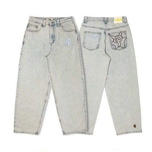 Streetwear PROTECT Jeans Y2K mens Pants Harajuku Hip Hop Letter - Jeetskee