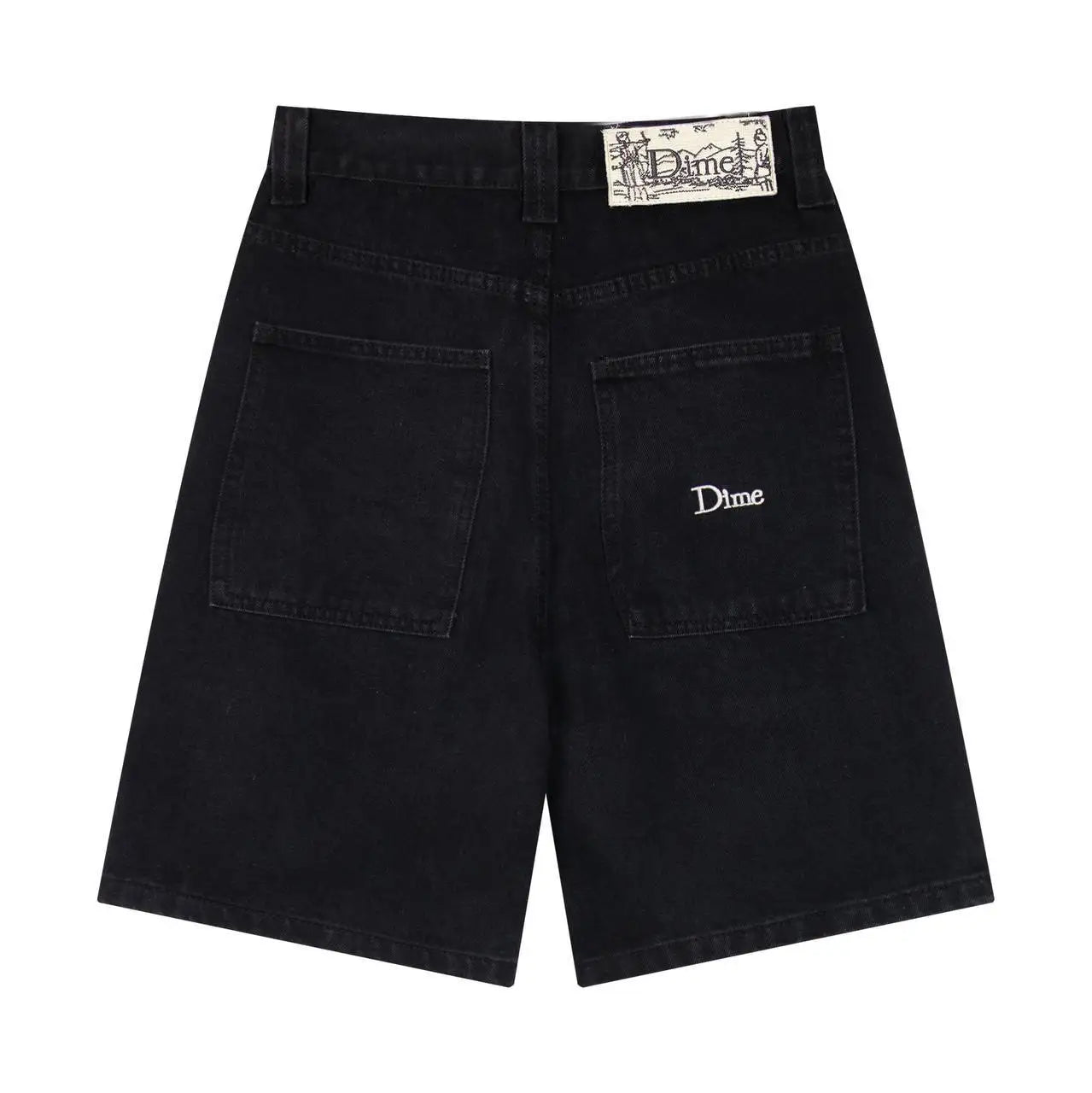 Y2K Big boy Dime short for Men Dime Skate Baggy short Embroidery Denim - Jeetskee