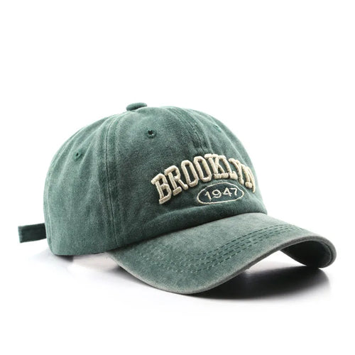 Retro brooklyn Letter Embroidery Baseball Caps Spring Summer Men Women - Jeetskee