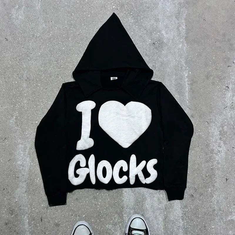 Y2k Women's Hoodie Long Sleeve Pullover Oversize Streetwear - Jeetskee