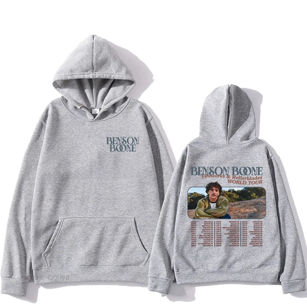 Benson Boone Hoodies Fireworks & Rollerblades World Tour Sweatshirts - Jeetskee