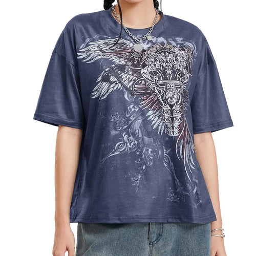 Grunge Graphic Tees Women Y2k Vintage Gothic T Shirt Teen Girls - Jeetskee