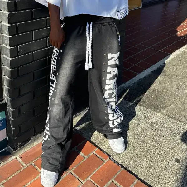 New Gothic Letter Patchwork Tracksuit Men Y2k Hip Hop Retro Sequin - Jeetskee