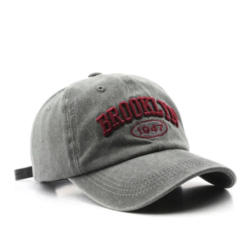 Retro brooklyn Letter Embroidery Baseball Caps Spring Summer Men Women - Jeetskee