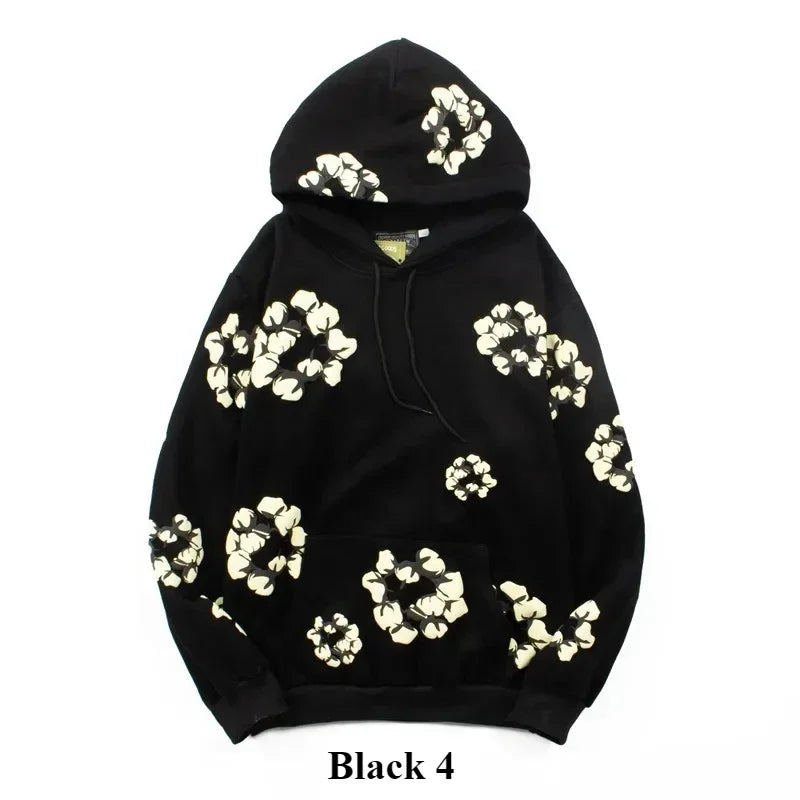 Wreath Hoodies Y2k Men Streetwear 3D Foam Cotton Women Sweatshrts - Jeetskee