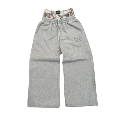 Y2K Trend Sweatpants Camouflage Embroidered Pattern Streetwear Men - Jeetskee
