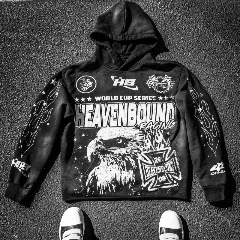 Y2k Printed Hoodie Sweatshirt High Quality Hip Hop Harajuku Casual - Jeetskee