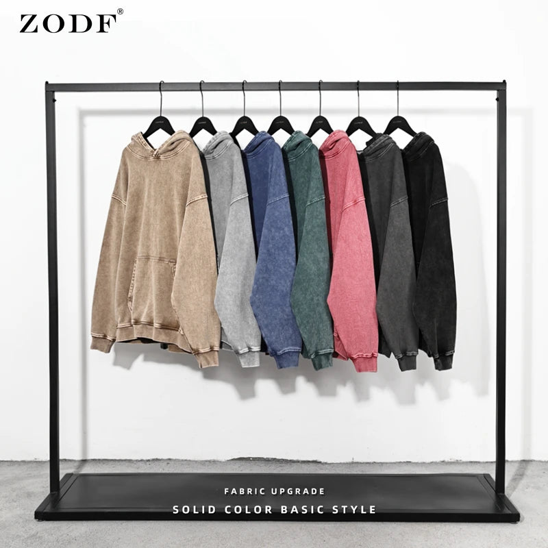 ZODF 2023 Autumn Winter Men 420gsm Hoodies Streetwears High Street - Jeetskee