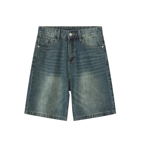 Vintage Hip Hop Cargo Casual Denim Shorts Summer Baggy Streetwear - Jeetskee