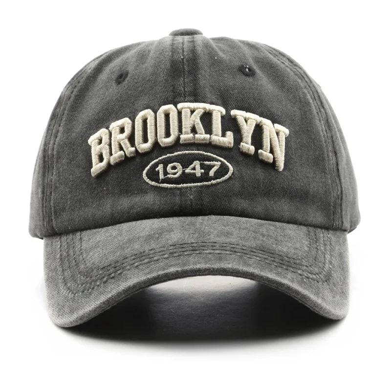 Retro brooklyn Letter Embroidery Baseball Caps Spring Summer Men Women - Jeetskee