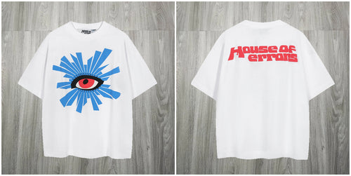 Yao888 HOUSE OF ERRORS Fashion Tide Brand Luxury Foam Print Tee 100% - Jeetskee