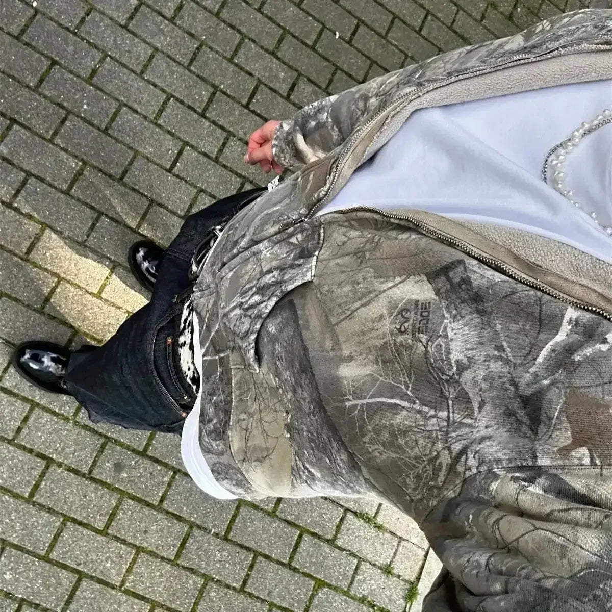 Harajuku Streetwear Y2k Hoodie Zipper Jacket Oversized High Street - Jeetskee