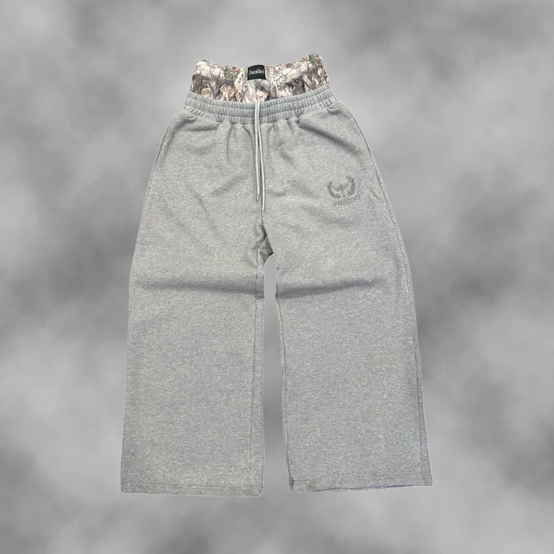 Y2K Trend Sweatpants Camouflage Embroidered Pattern Streetwear Men - Jeetskee