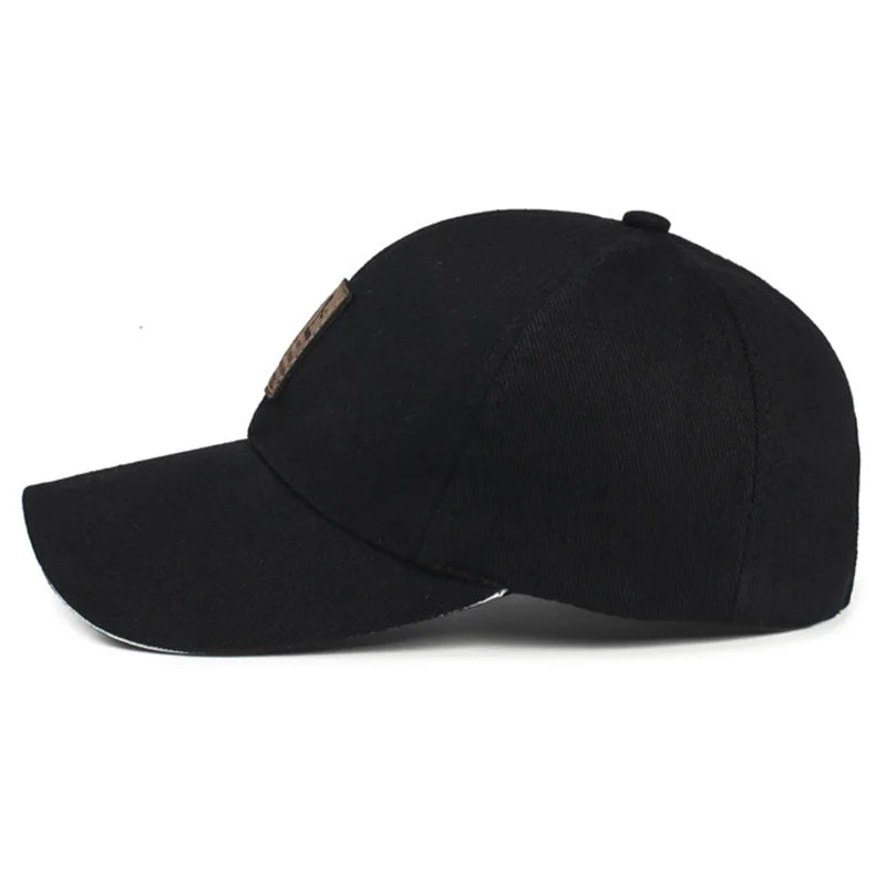 Summer Women Men Structured Baseball Cap Solid Cotton Adjustable - Jeetskee