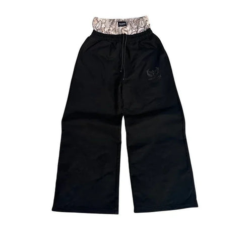 Y2K Trend Sweatpants Camouflage Embroidered Pattern Streetwear Men - Jeetskee